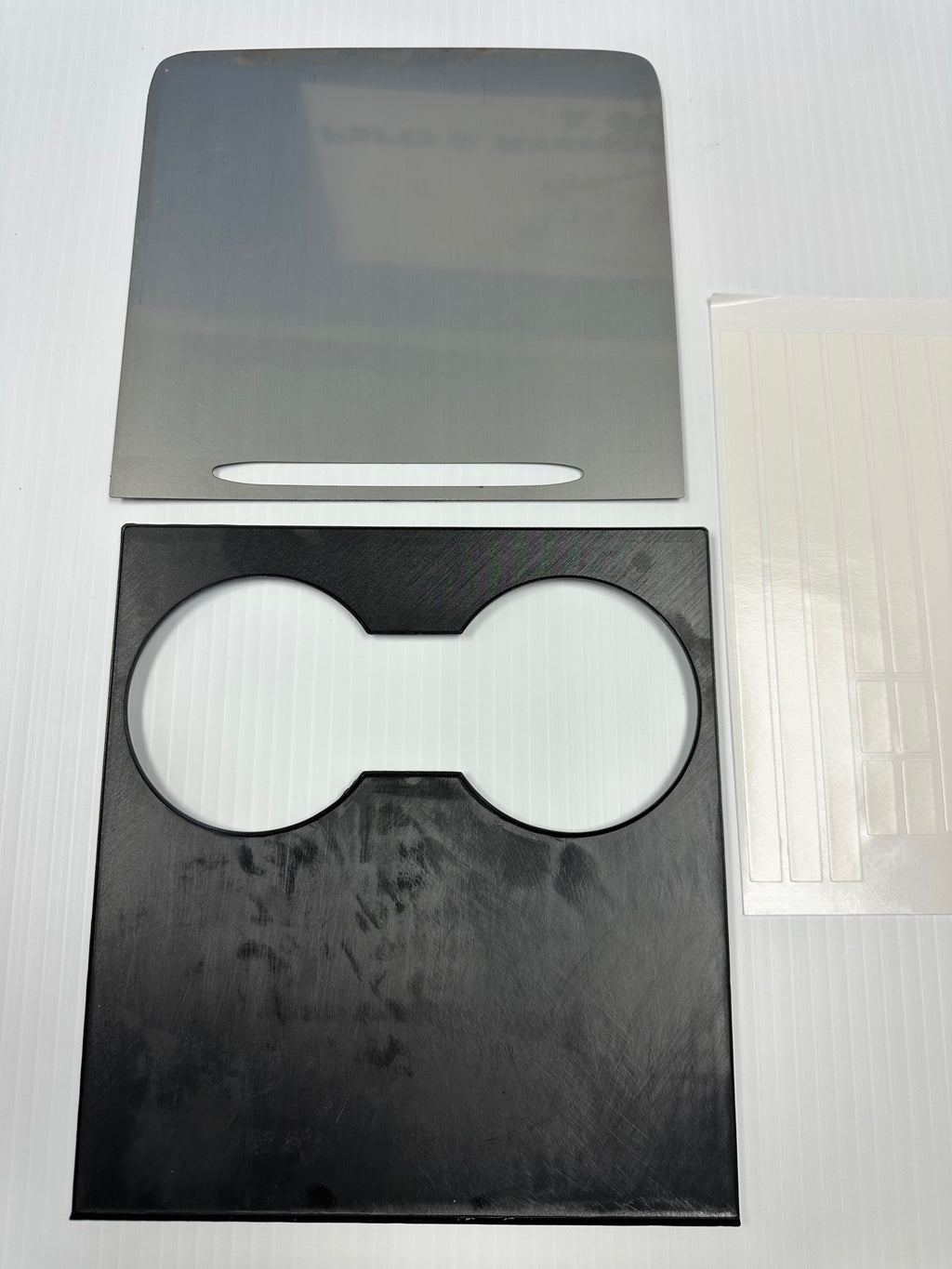 Tesla Model 3, Y Matte Black Center Console Cover, ABS, Metal, 2021-2023