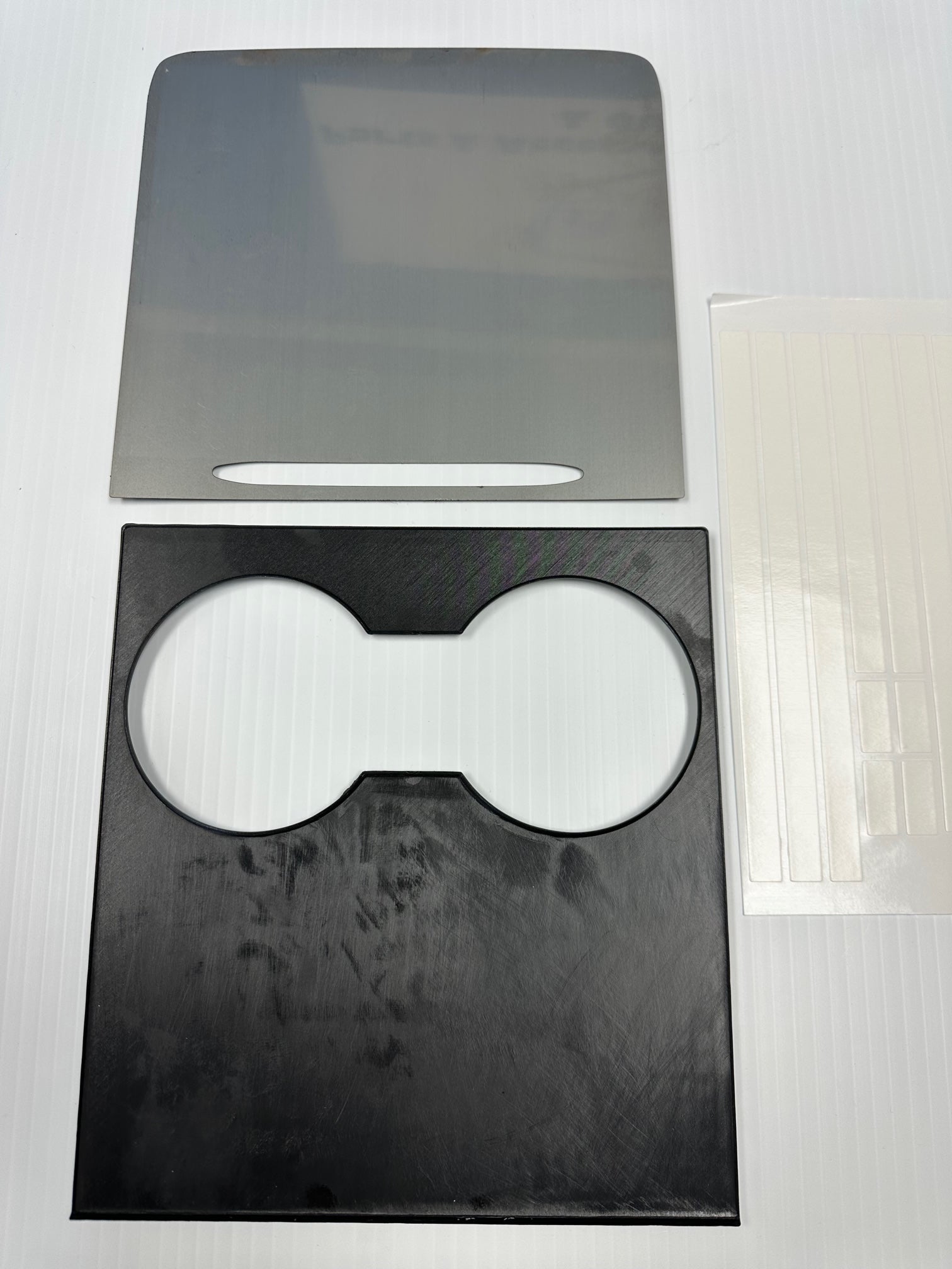 Tesla Model 3, Y Matte Black Center Console Cover, ABS, Metal, 2021-2023