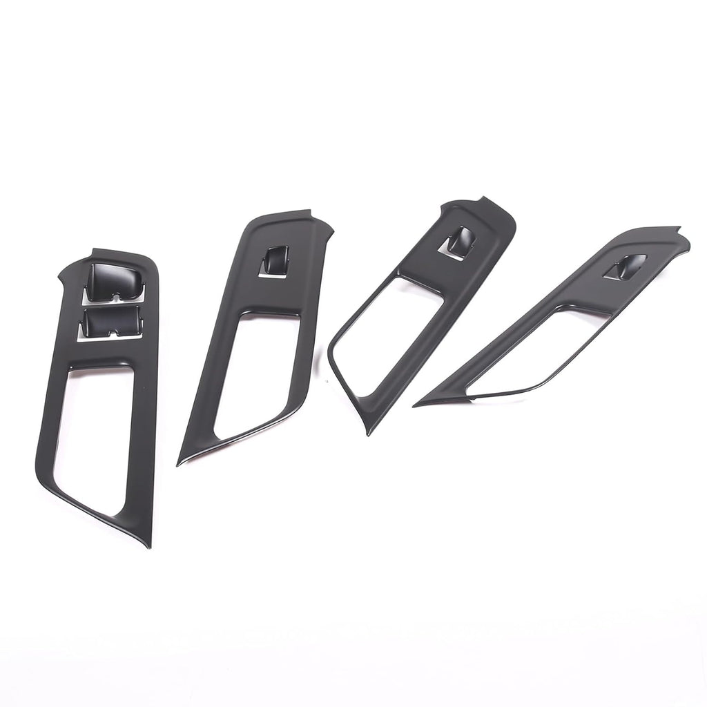 Door Switch Cover Trim Panels, 4-Piece Set, Matte Black for Rivian R1T, R1S