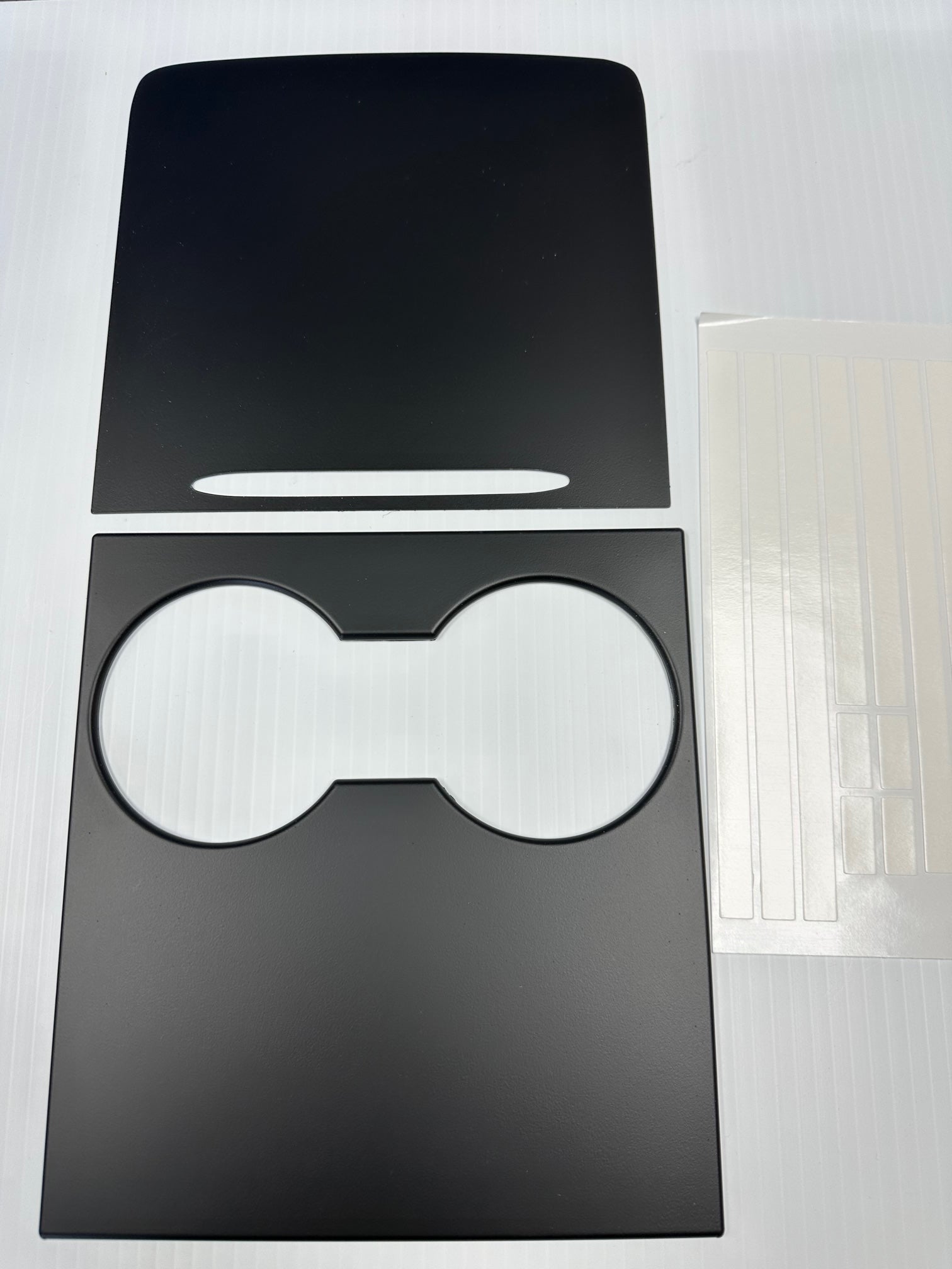 Tesla Model 3, Y Matte Black Center Console Cover, ABS, Metal, 2021-2023