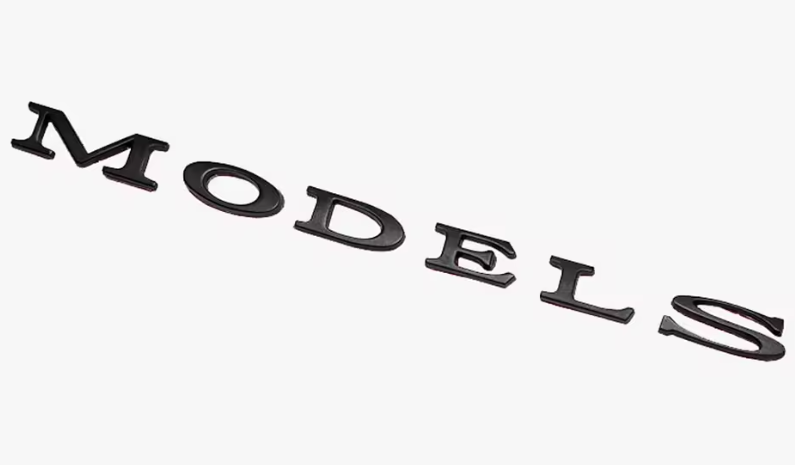 Tesla Model S Emblem Badge, Matte Black