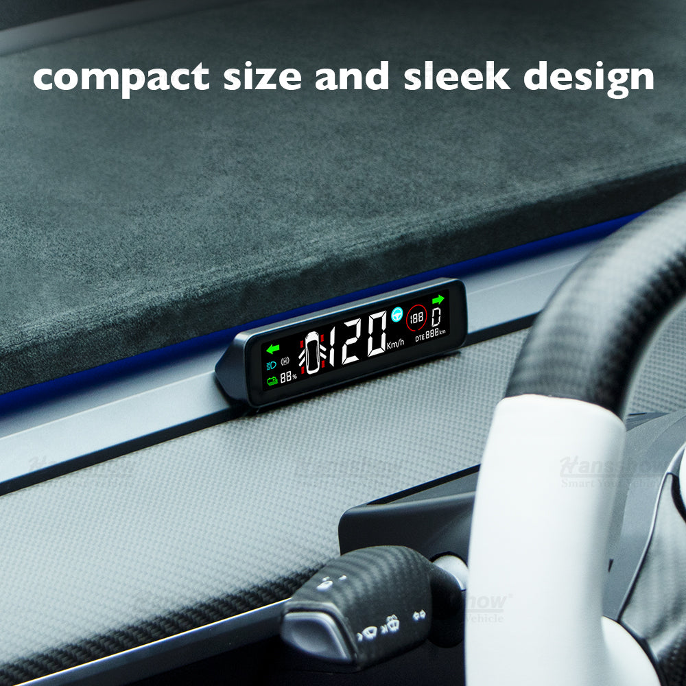 Tesla Model 3, Y 3.9" Mini Dashboard Hidden HUD Head-up Display, 2017-2023