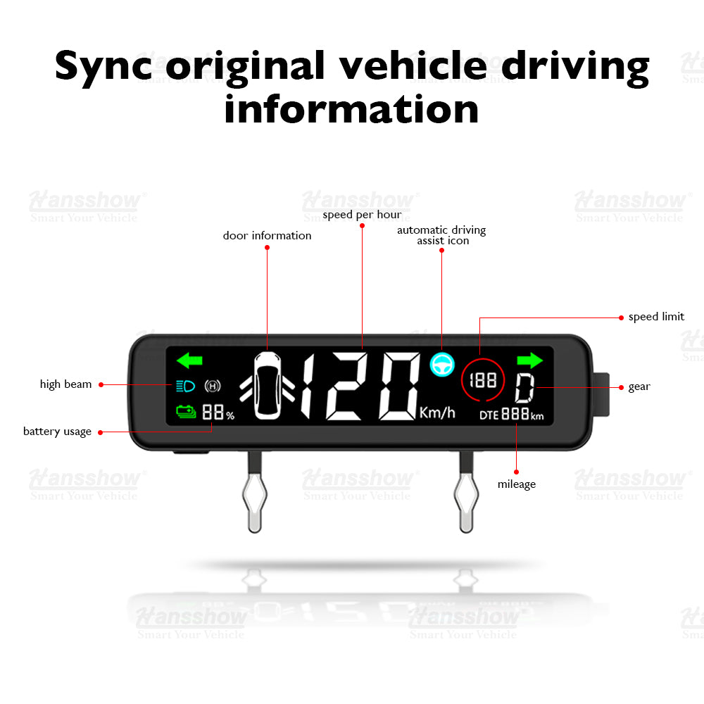 Tesla Model 3, Y 3.9" Mini Dashboard Hidden HUD Head-up Display, 2017-2023