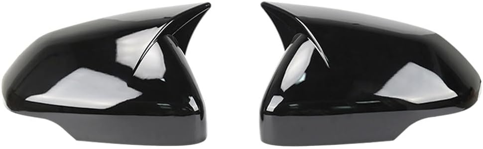 Glossy Black Style Ox Horn Rearview Mirror Covers for Rivian R1T, R1S