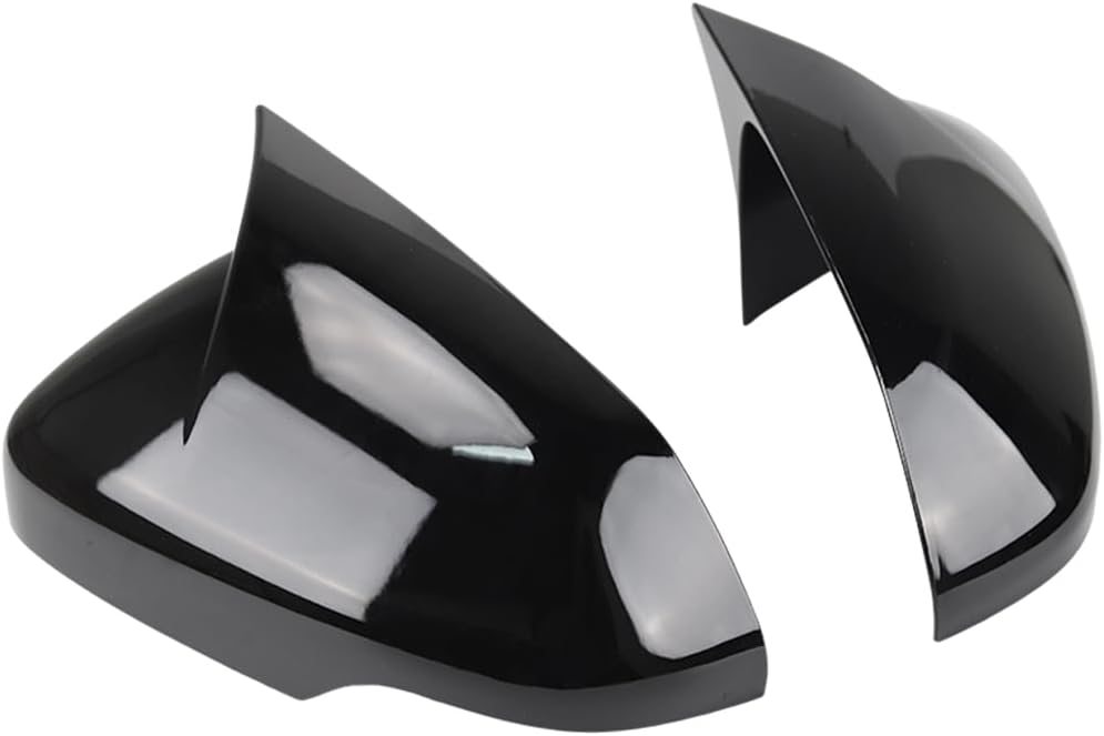 Glossy Black Style Ox Horn Rearview Mirror Covers for Rivian R1T, R1S
