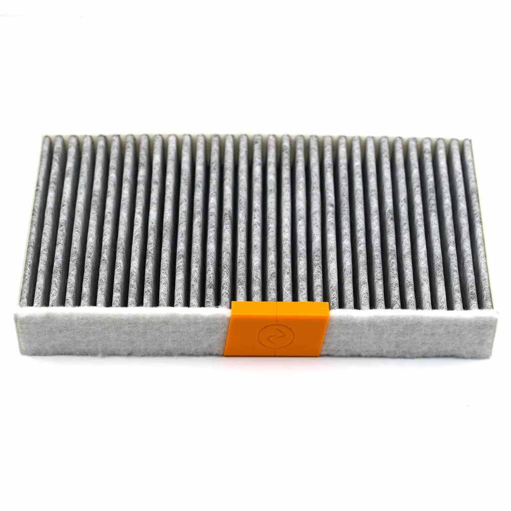 Tesla Model 3, Y Carbon Activated Cabin Filters with Moisture Eliminator Clip Installed, 2017-2026