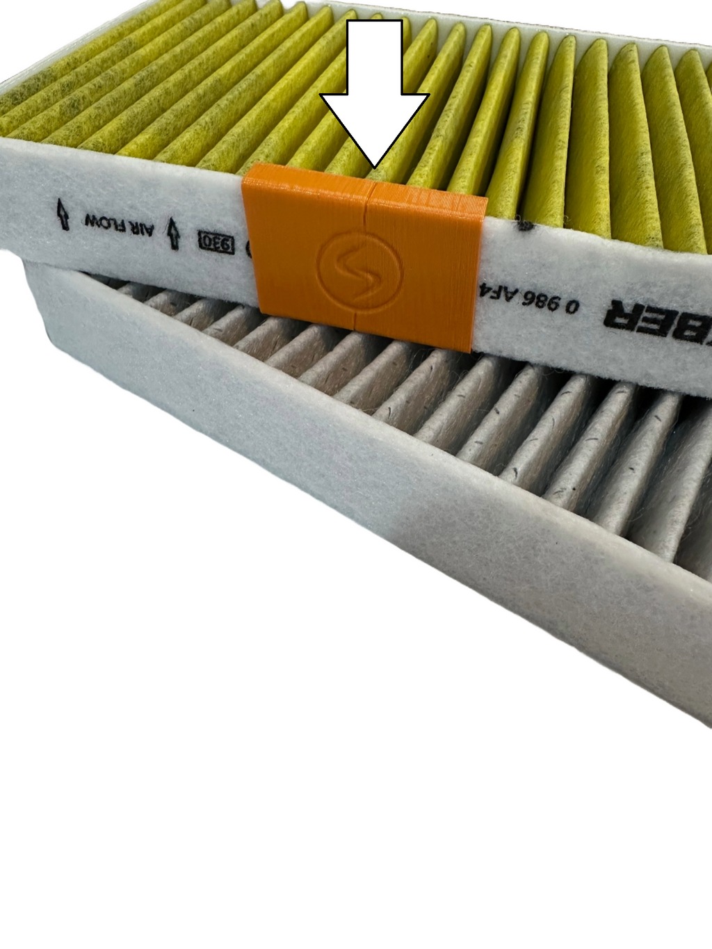 Tesla Model 3, Y Carbon Activated Cabin Filters with Moisture Eliminator Clip Installed, 2017-2026