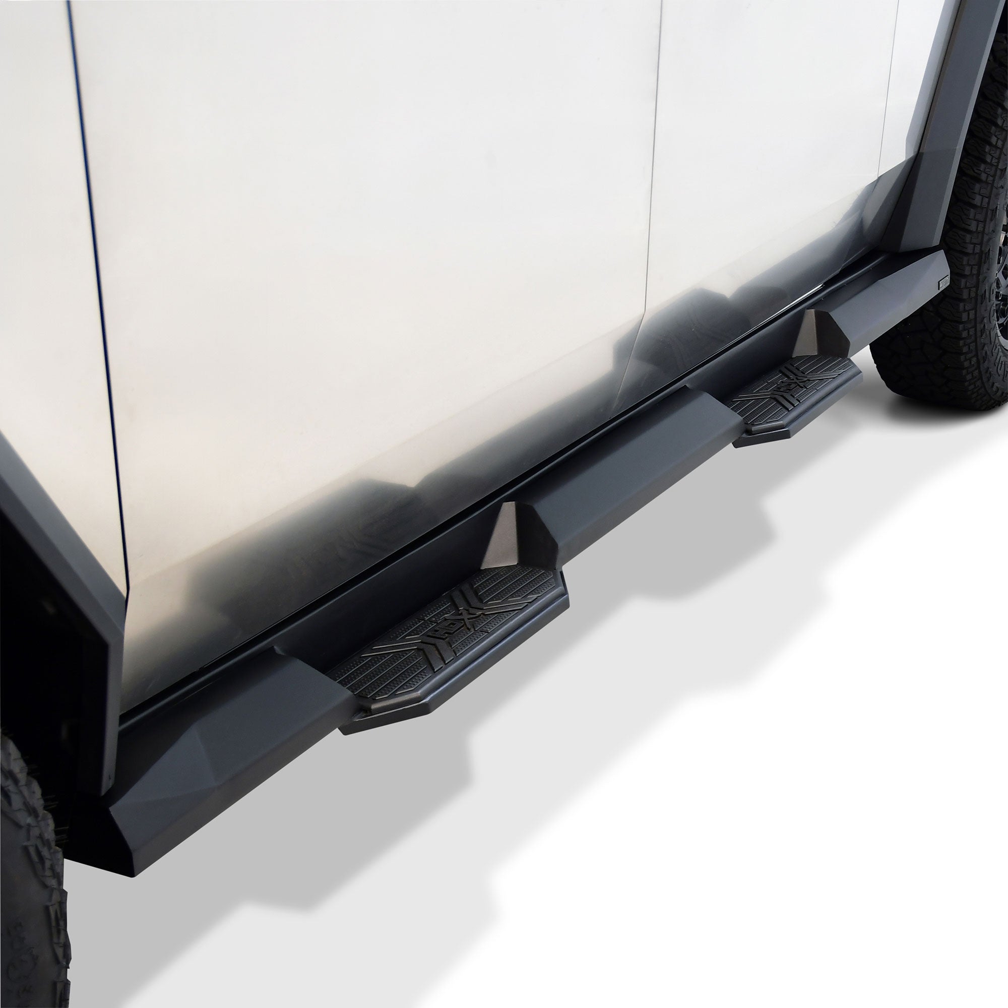 Tesla CyberTruck Xtreme Nerf Step Bars, Textured Black, 2024-2026