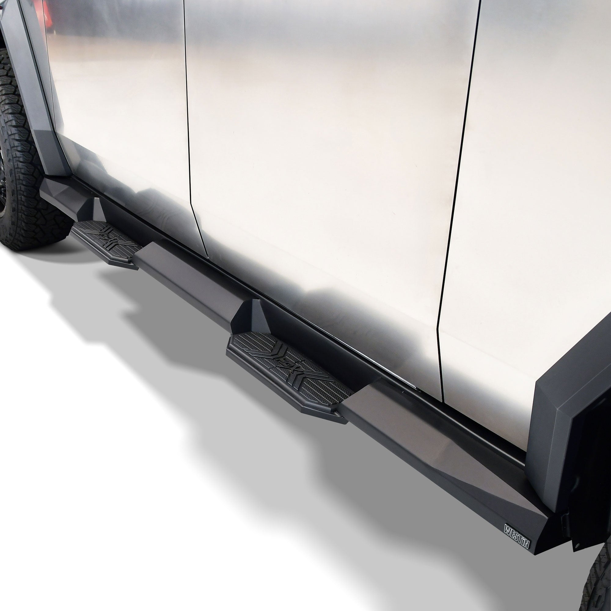 Tesla CyberTruck Xtreme Nerf Step Bars, Textured Black, 2024-2026