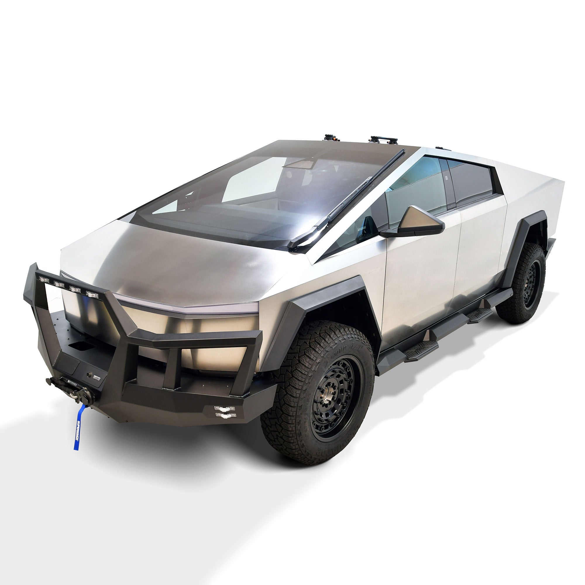 Tesla CyberTruck Xtreme Nerf Step Bars, Textured Black, 2024-2026