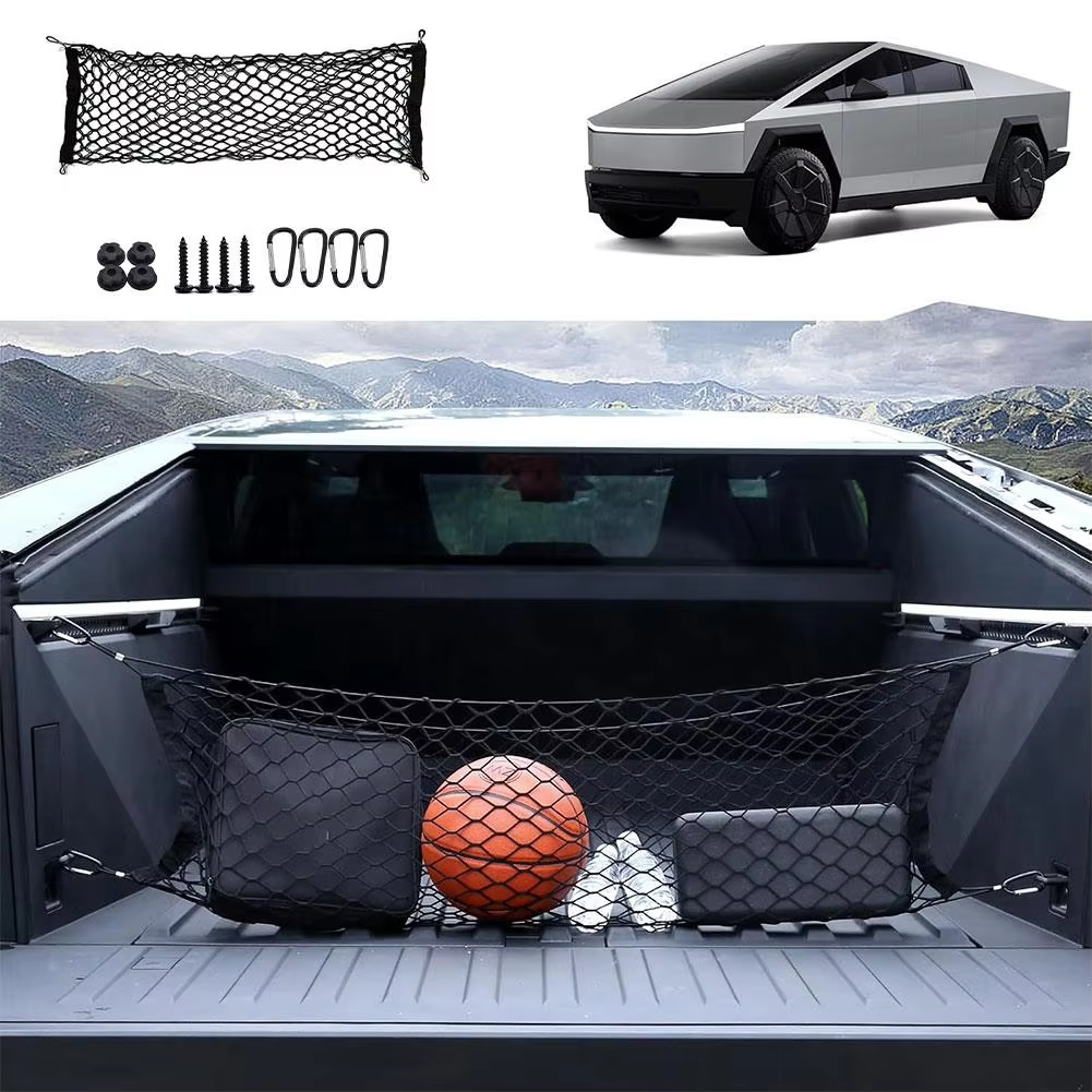 Tesla Cybertruck Bed Cargo Net Storage Organizer, 2024-2026