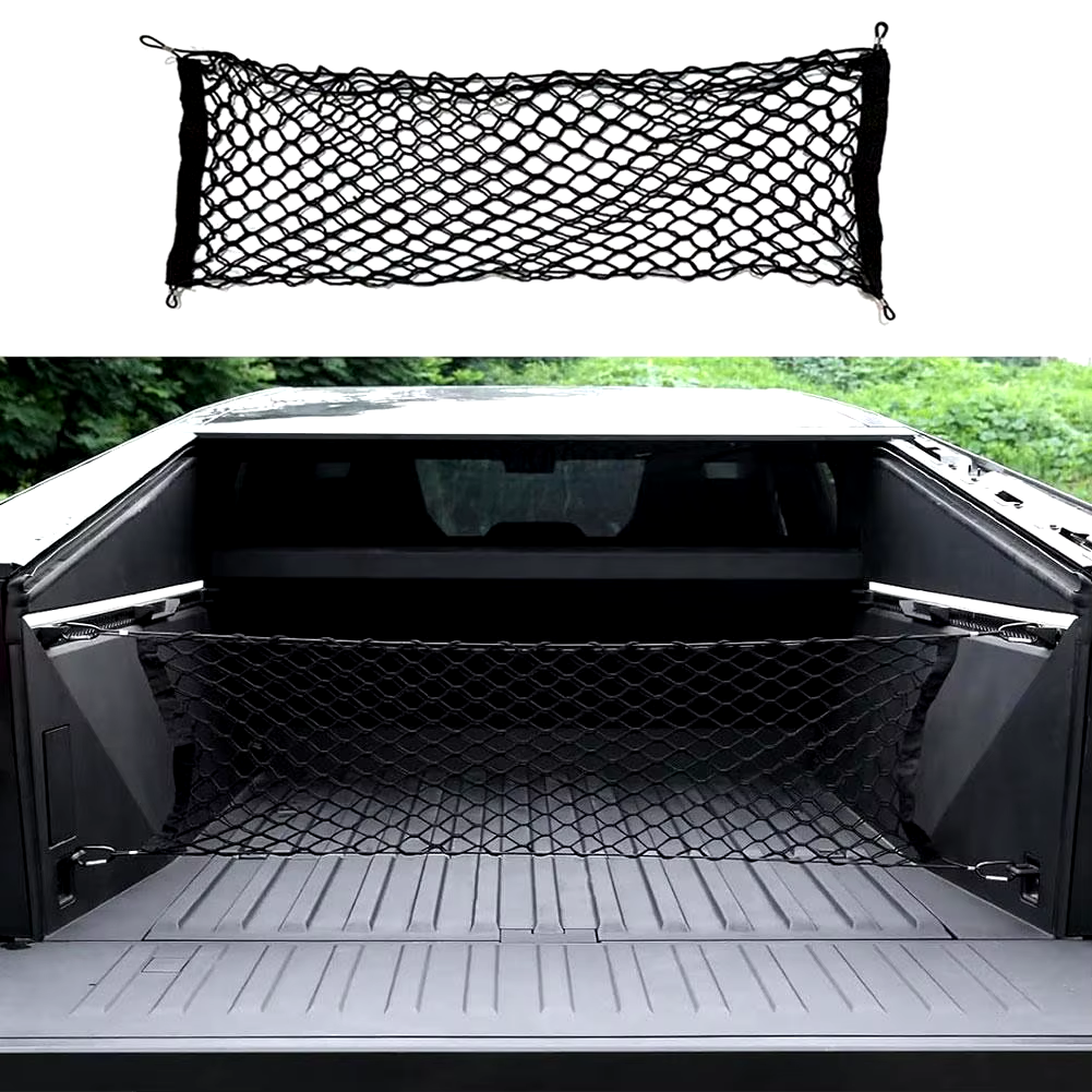 Tesla Cybertruck Bed Cargo Net Storage Organizer, 2024-2025