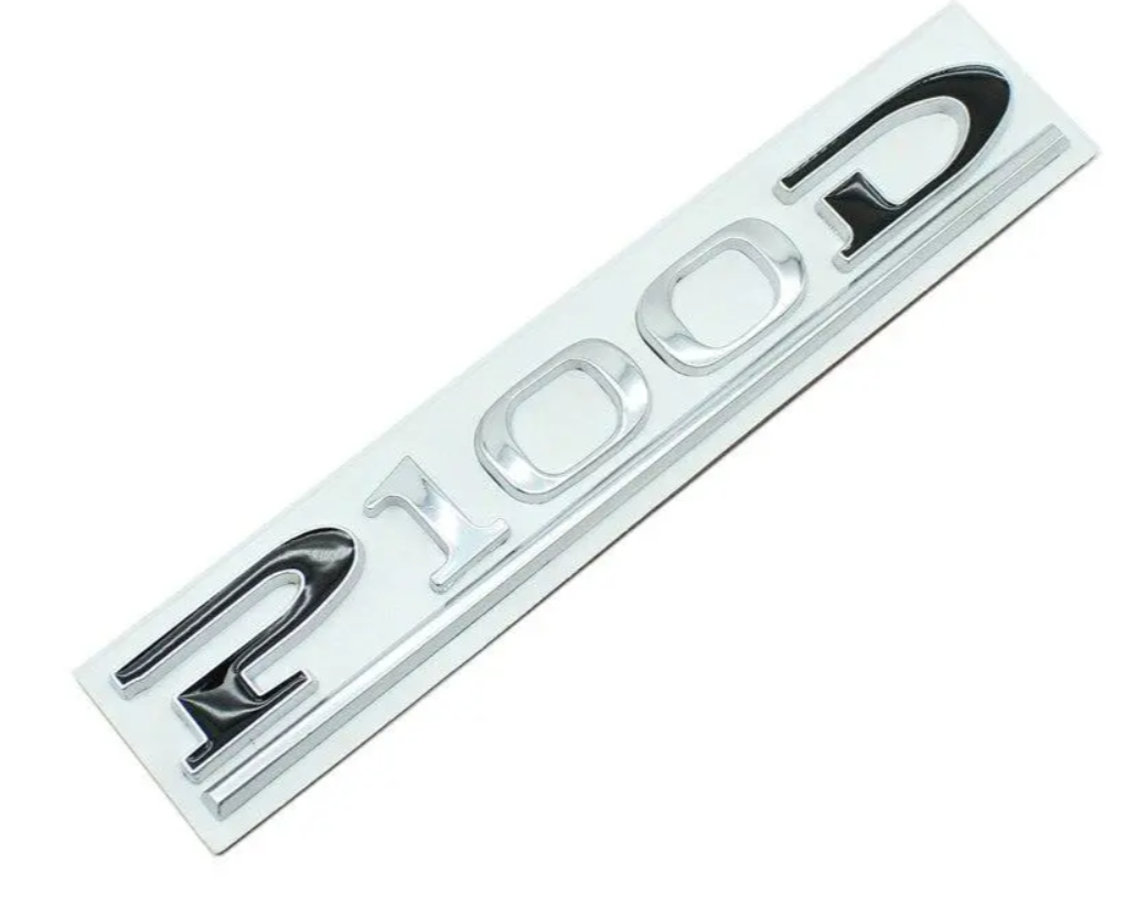 Tesla Model S, X, Silver / Black P100D Letter Emblem, 3D ABS