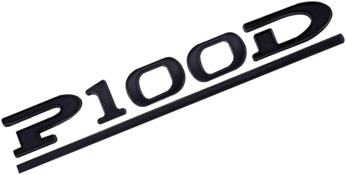 Tesla Model S, X, Matte Black P100D Letter Emblem, 3D Metal