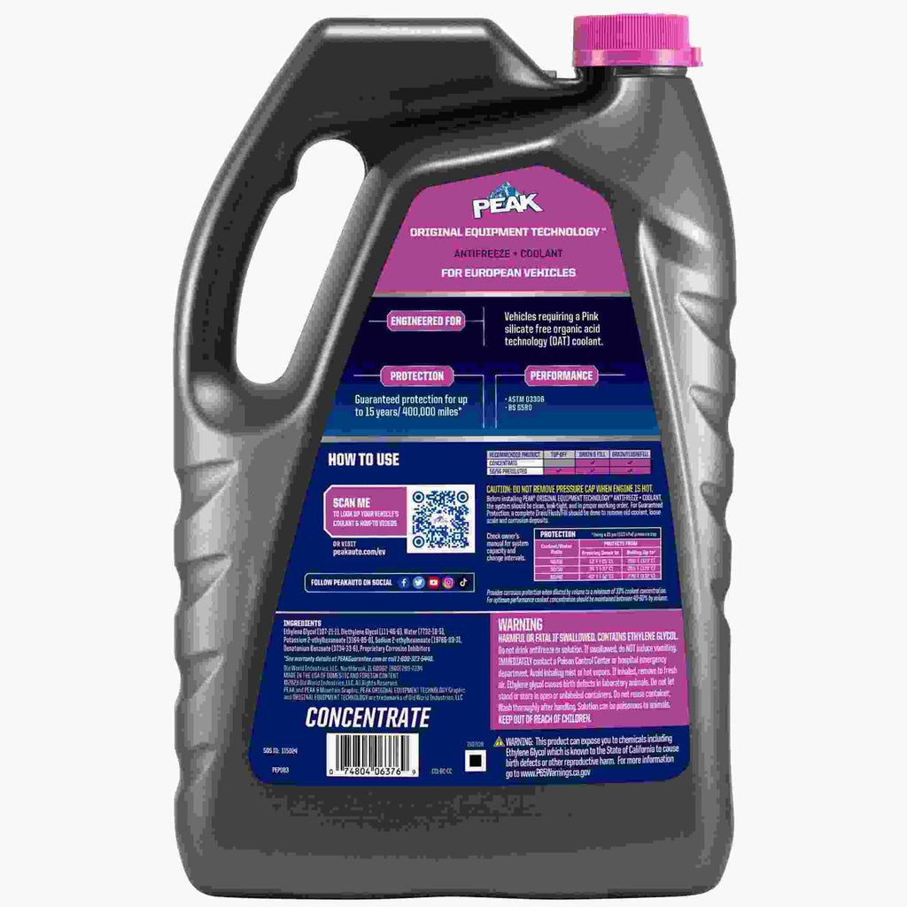Fiat 500E Peak Pink Euro Vehicles Antifreeze Coolant