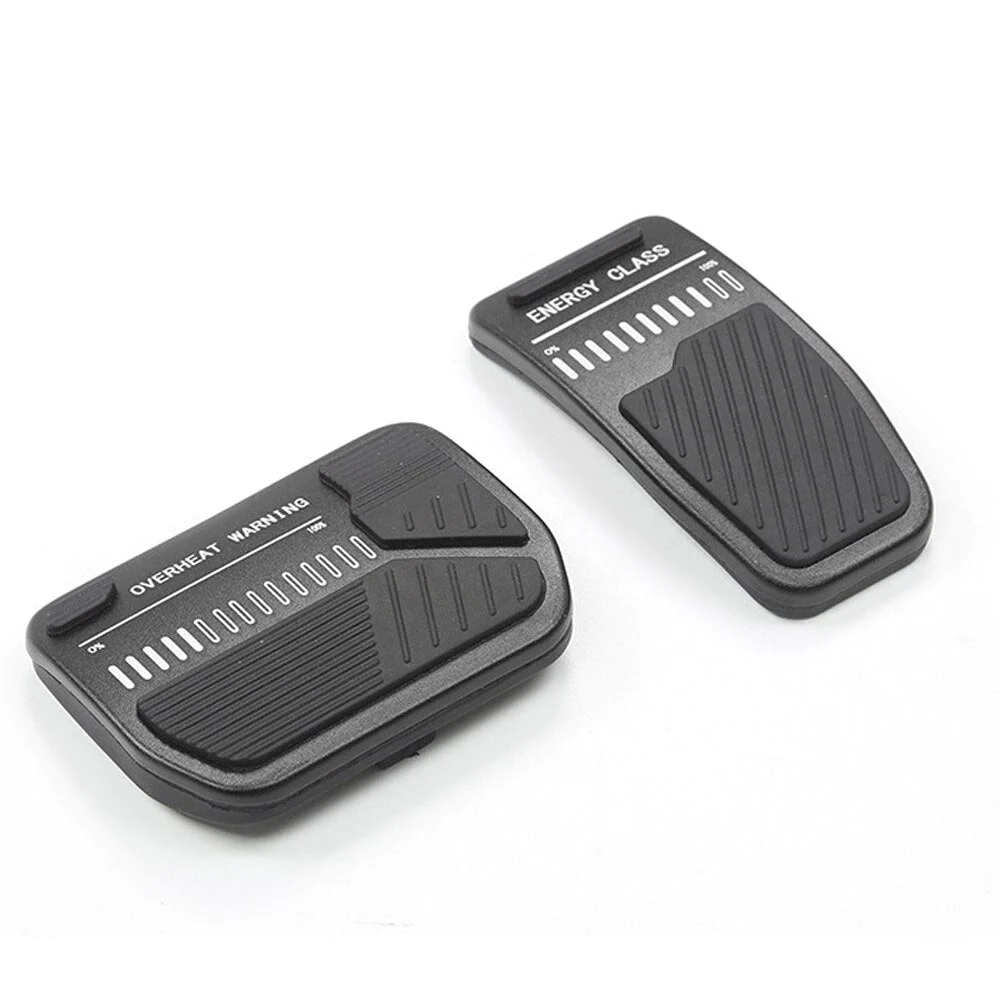 Tesla Model 3, Y Anti-Slip Accelerator & Brake Pedal Covers, Aluminum, Black, 2017-2024