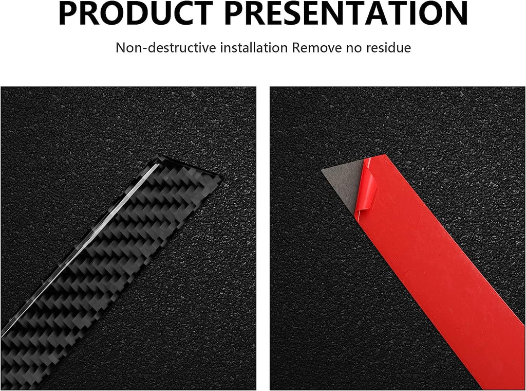  Model S Interior Rear Pillar Carbon Fiber Stickers, 2012-2020