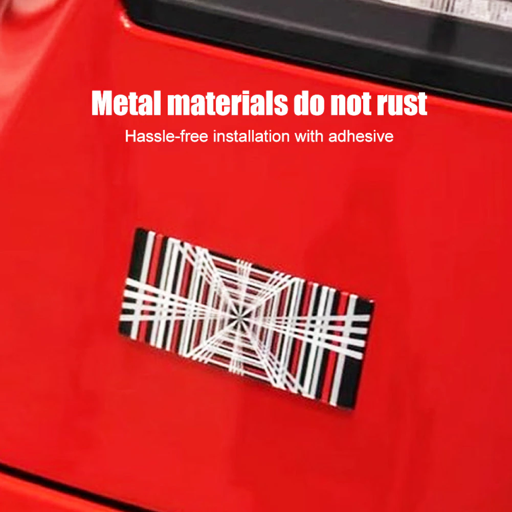 Tesla Plaid Emblem Badge Sticker, 3D Aluminum