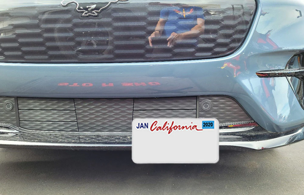 Mustang Mach-E GT Quick-Release Off Set Design Front License Plate Bracket, 2021-2025