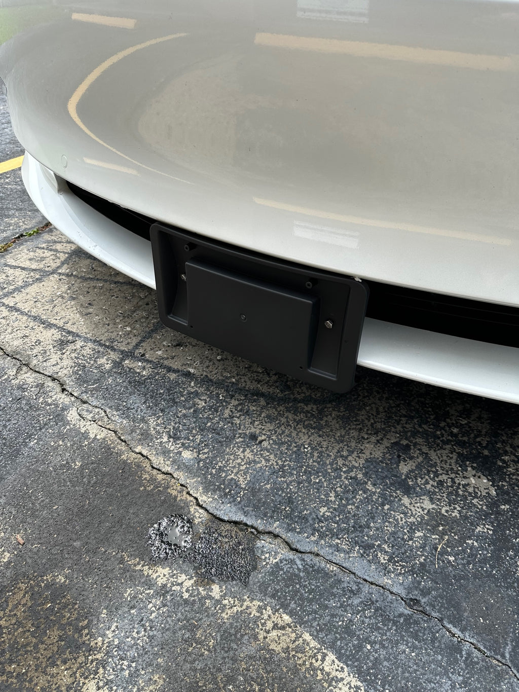 Tesla Model 3 No-Hole Front Factory License Plate Holder Kit, 2017-2023