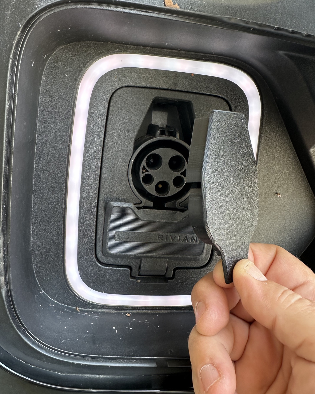 Charging Port Dust Cover Plug Protective Cap for Rivian R1T, R1S