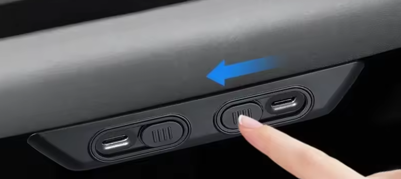 Tesla Model 3 Highland, Model Y Juniper Rear Air Vent USB Protection Cover w/ Sliders
