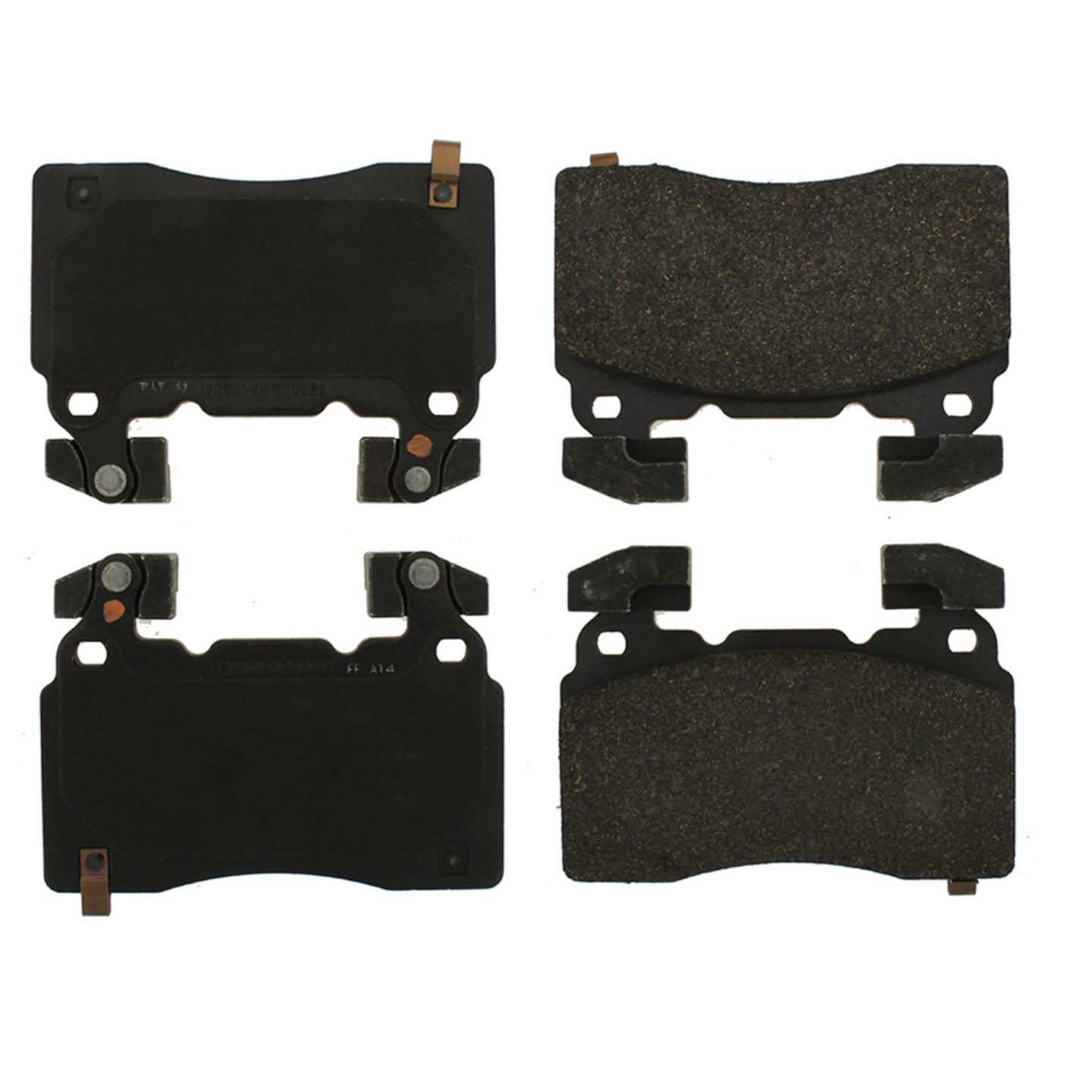 Tesla Model S Posi-Quiet Semi-Metallic Front Brake Pads, with Shims, 2012-2016
