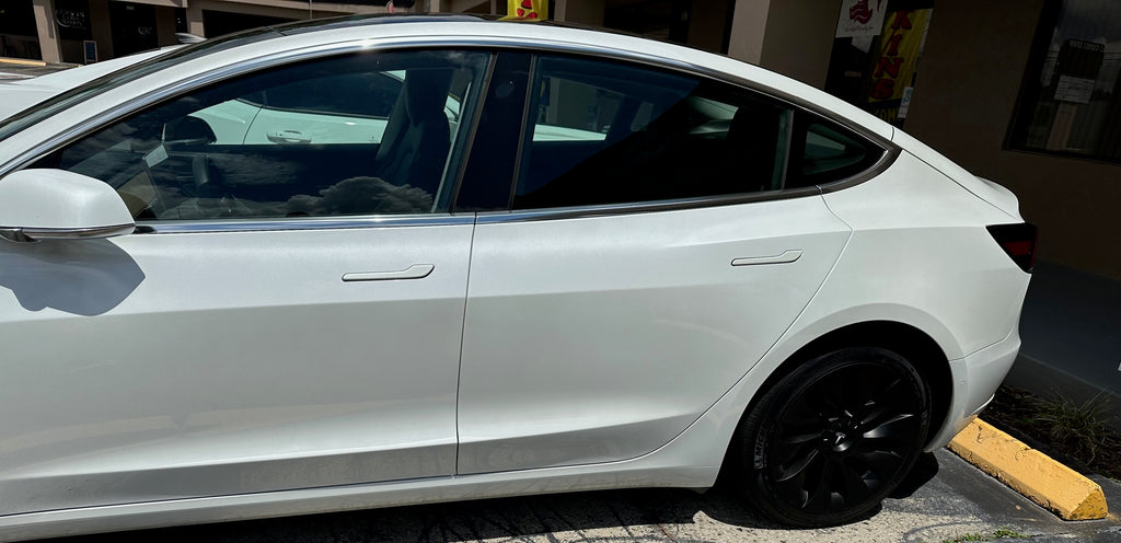 Tesla Model 3, Y, Door Handle Covers, ABS, Color Matched Pearl White PPSW