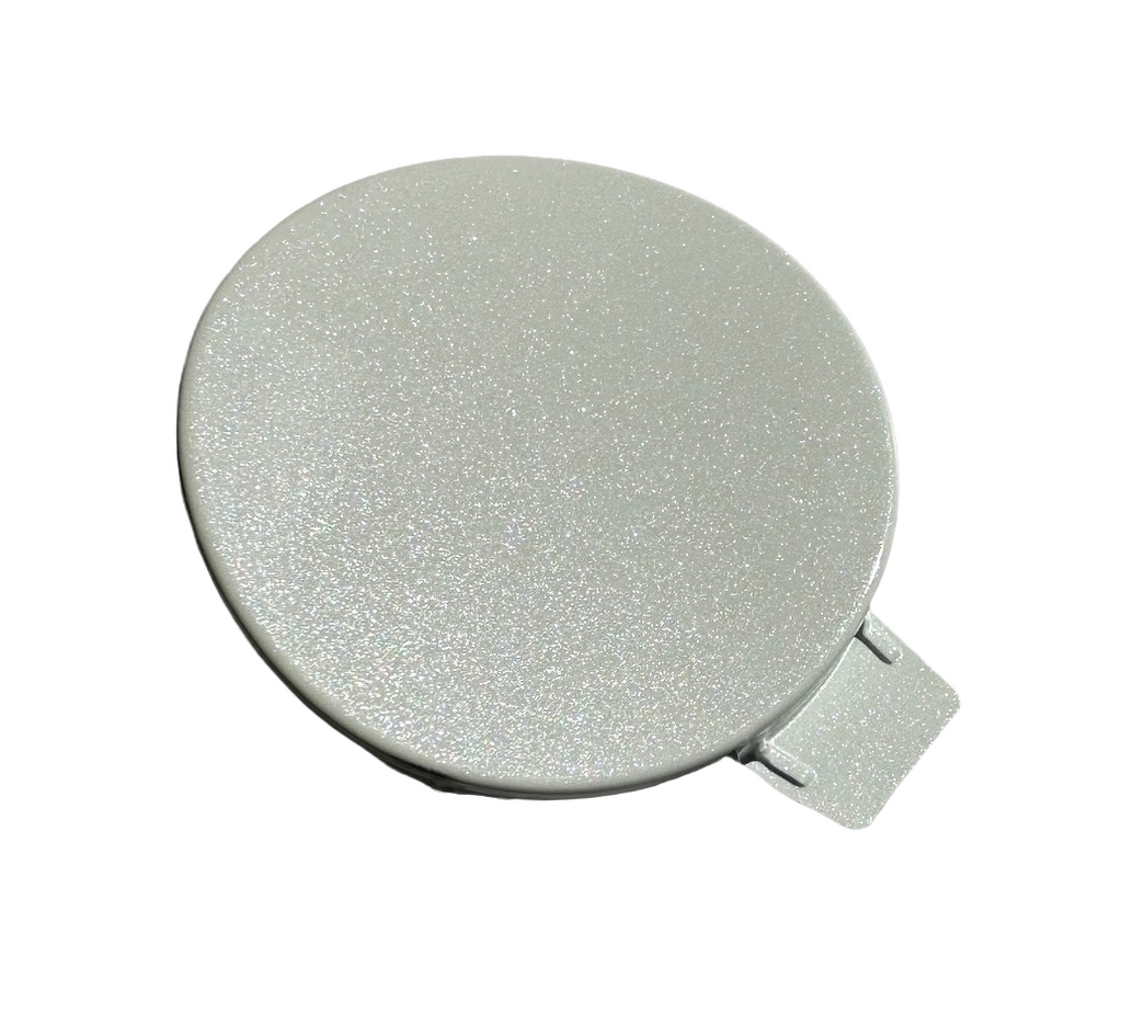 Tesla Model Y Juniper Front Bumper Tow Hook Cover Cap, Pearl White Metallic, 2025-2026