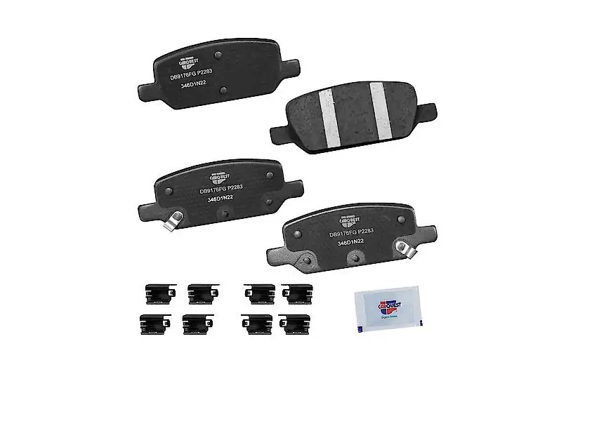 Tesla Model 3, Y Rear Ceramic Quite Brake Pads with Hardware, 2019-2024