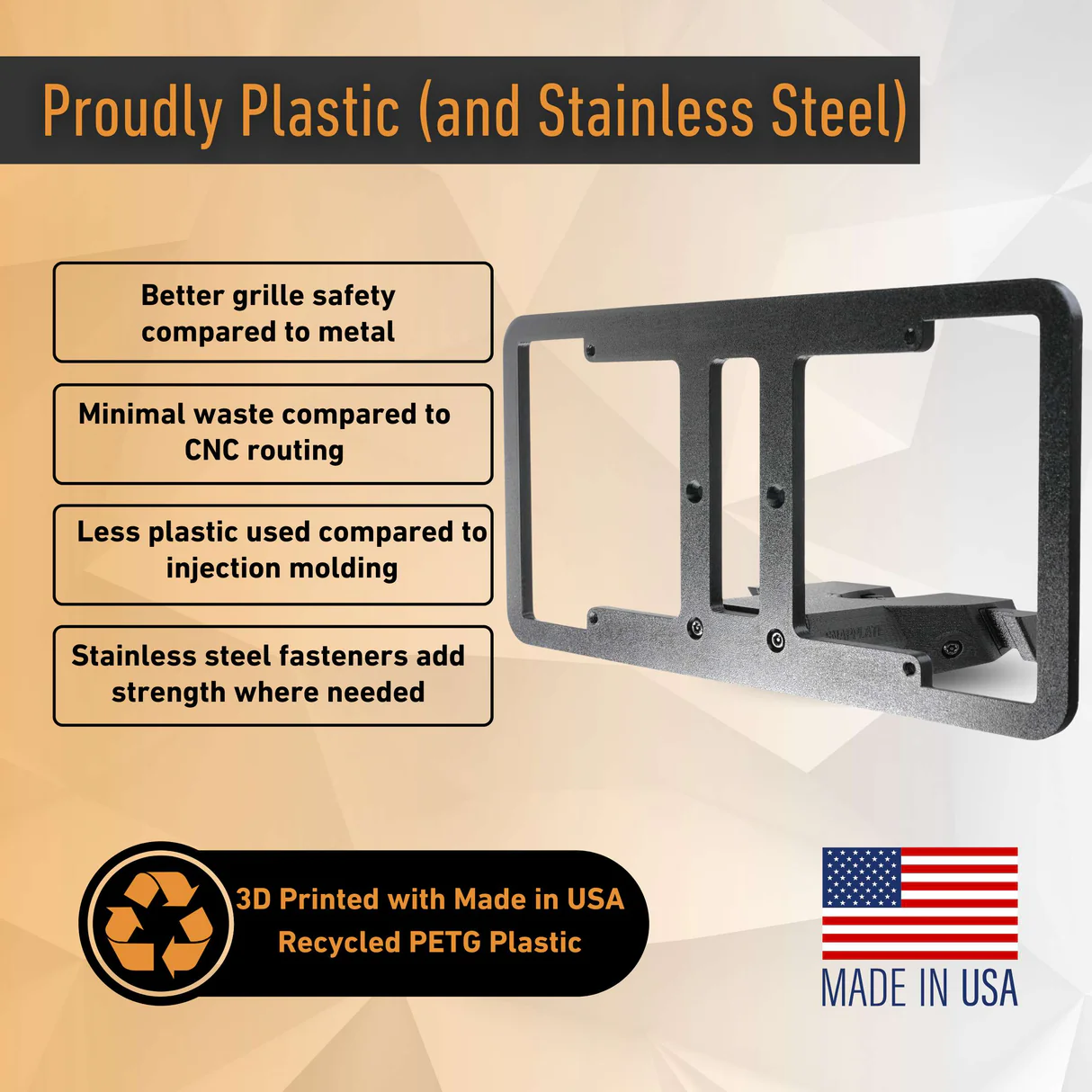 SNAPPLATE Front License Plate Mount, Removable for Rivian R2, 2026