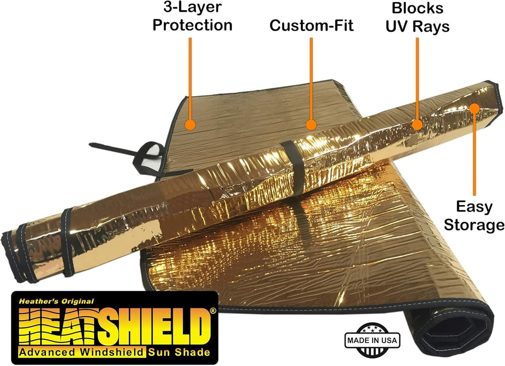 Sun Shade, Heatshield Custom-Fit Gold Series for Rivian R1S, 2022-2025