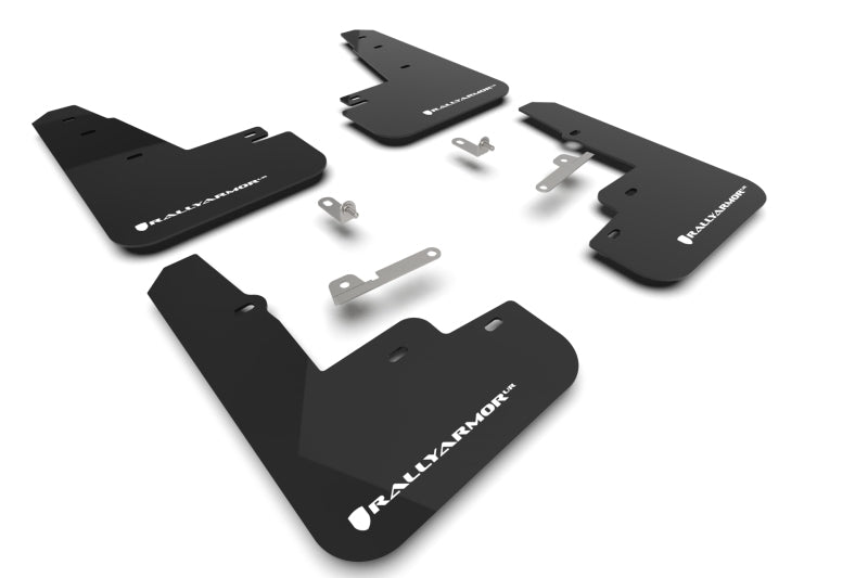 Mustang Mach-E Mud Flap Set, Rally Armor White Logo, 2021-2024