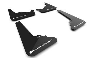 Tesla Model S Mud Flap Set, Rally Armor, Black, W/ White Logo, 2021-2023