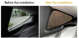 Tesla Model Y Rear Side Quarter Window Sunshades, Black, 2020-2024