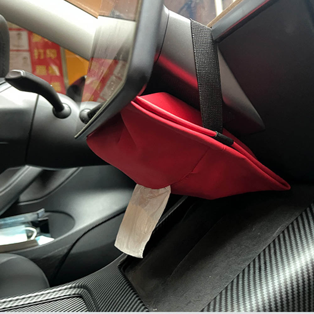 Tesla Model 3, Y Hanging Hidden Tissue Box Holder, Behind Center Screen