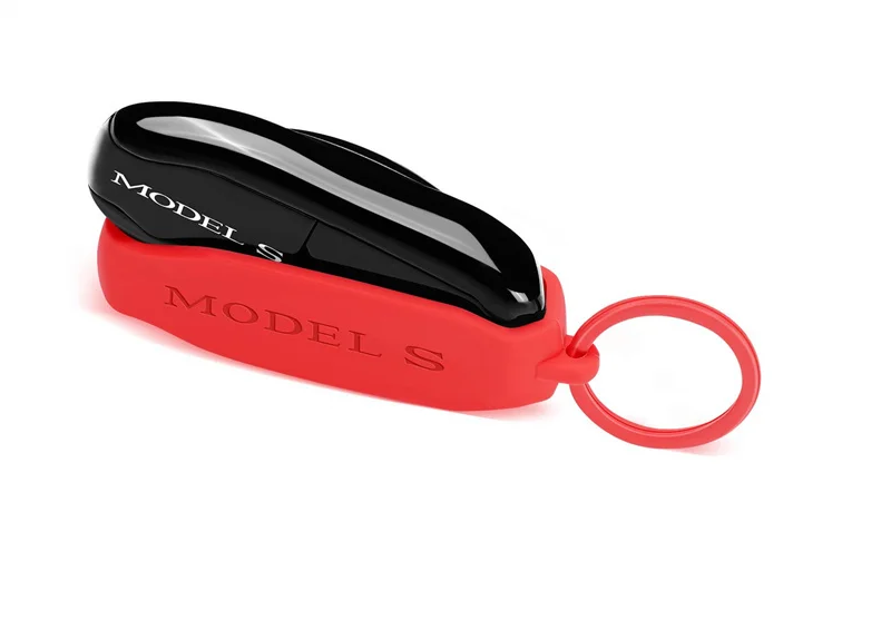 Tesla Model S Key Fob Cover Shell Protector Case Holder, Red, 2012-2026