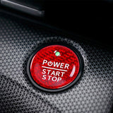 Mustang Mach-E Red Carbon Fiber Push Start Stop Button Cover, 2021-2024