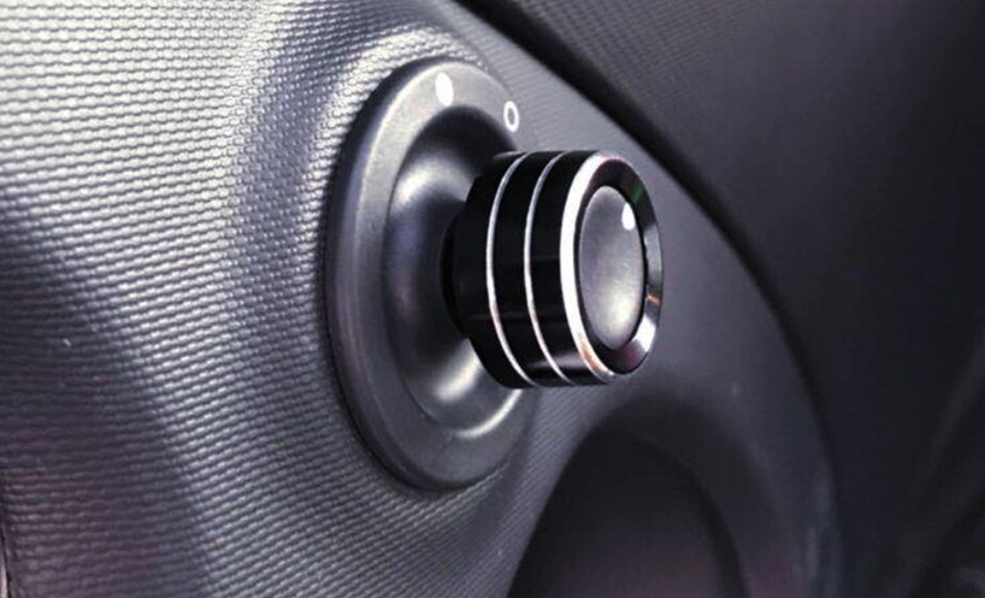 Smart Car Fortwo 453 Rearview Mirror Adjuster Button Trim Ring, Red or Black