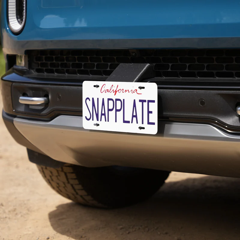 SNAPPLATE Front License Plate Mount, Removable for Rivian R1T & R1S, 2025-2026