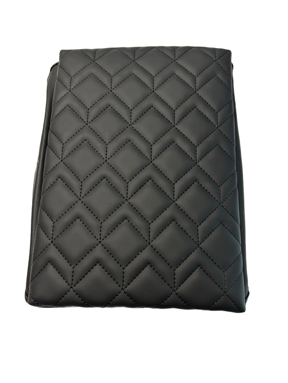 Tesla Model S, X PU Leather Padded Diamond Pattern Console Cushion Cover, Black, 2021-2023