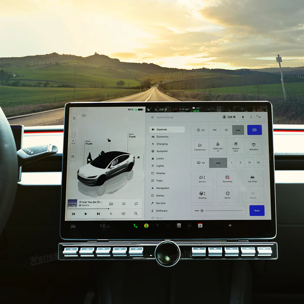 Tesla Model 3, Y Center Console Physical Control Button Multiple Functions, 2020-2025