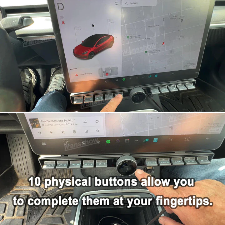 Tesla Model 3, Y Center Console Physical Control Button Multiple Functions, 2020-2025