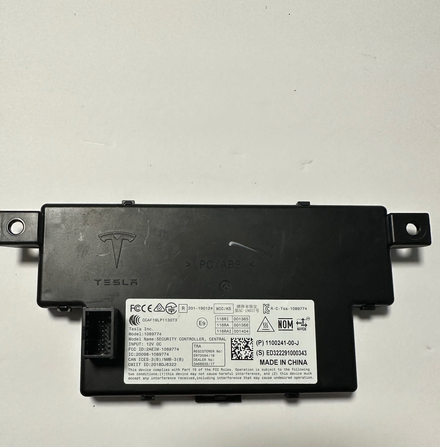 Tesla Model 3, Y Security Controller Module Unit, 2017-2022