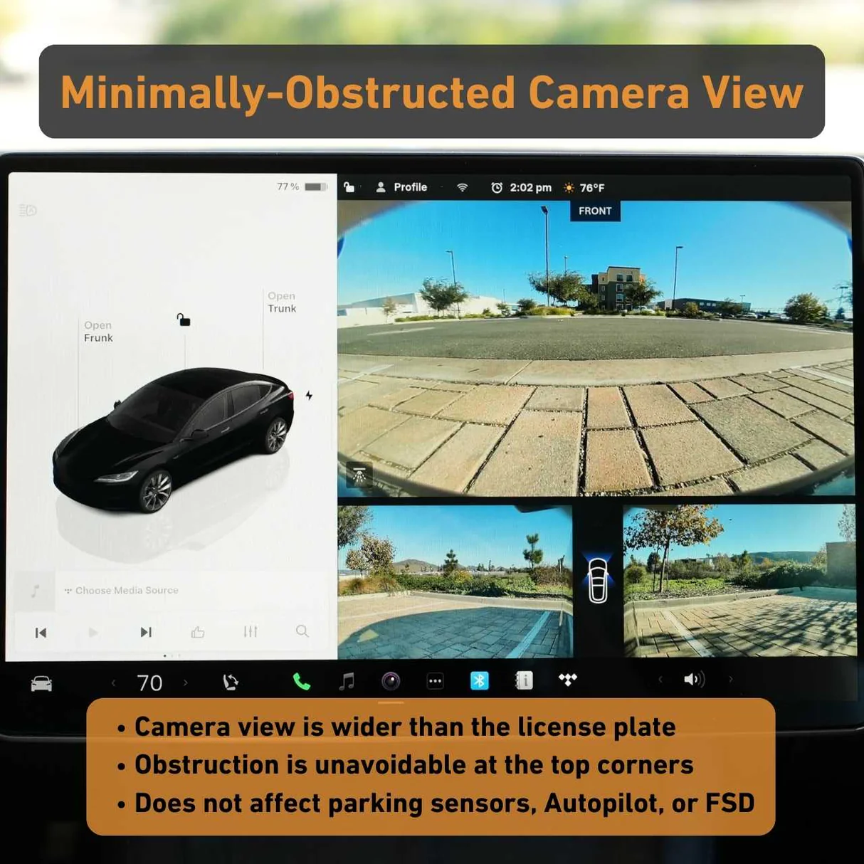 Tesla Model 3 SNAPPLATE Front License Plate Mount, Removable, 2026 Highland Refresh Standard, Premium