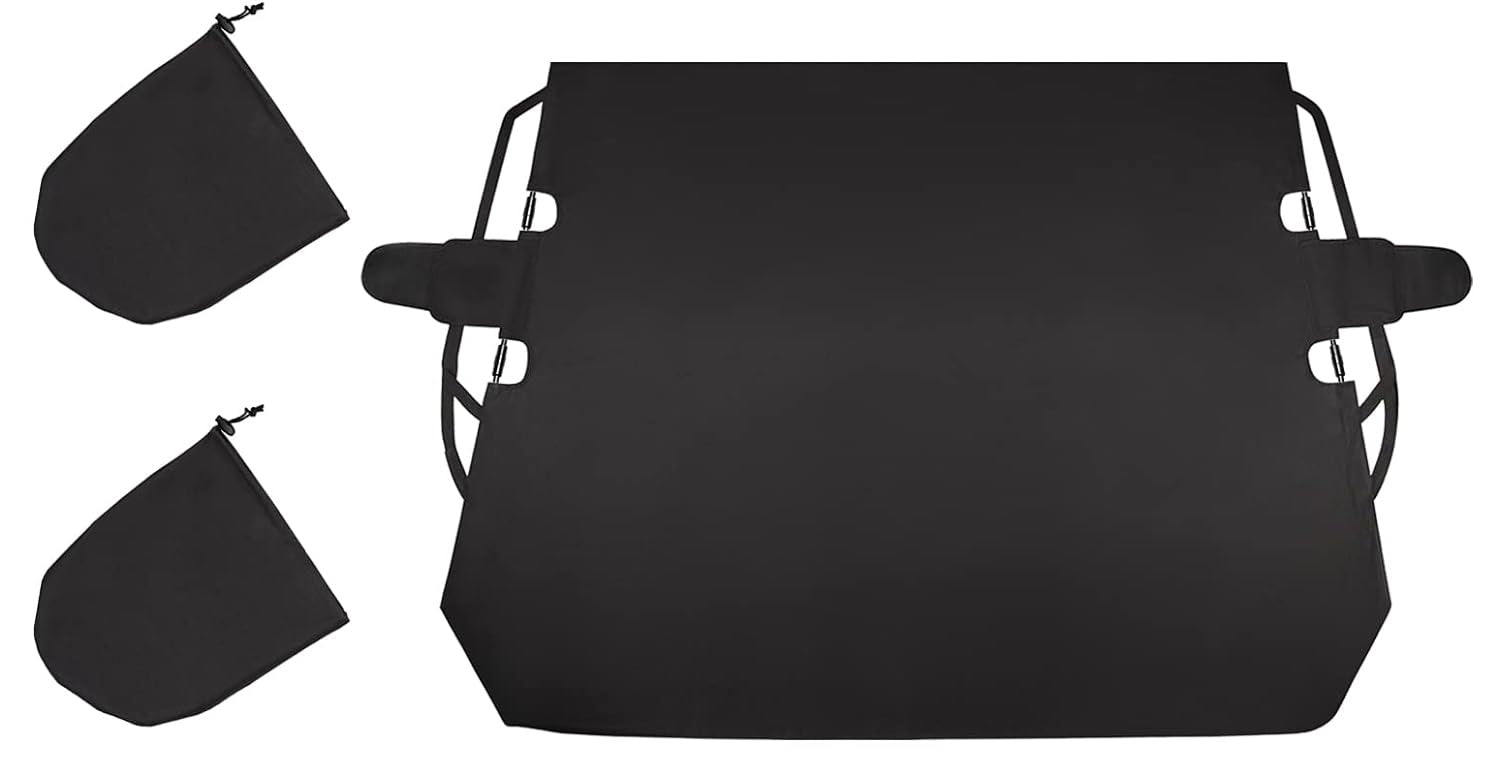 Tesla Model S, Y Front Windshield & Side Mirror Snow, Ice, Sun Cover Sunshade, 2012-2024