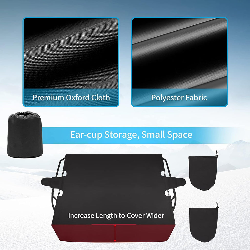 Tesla Model S, Y Front Windshield & Side Mirror Snow, Ice, Sun Cover Sunshade, 2012-2024