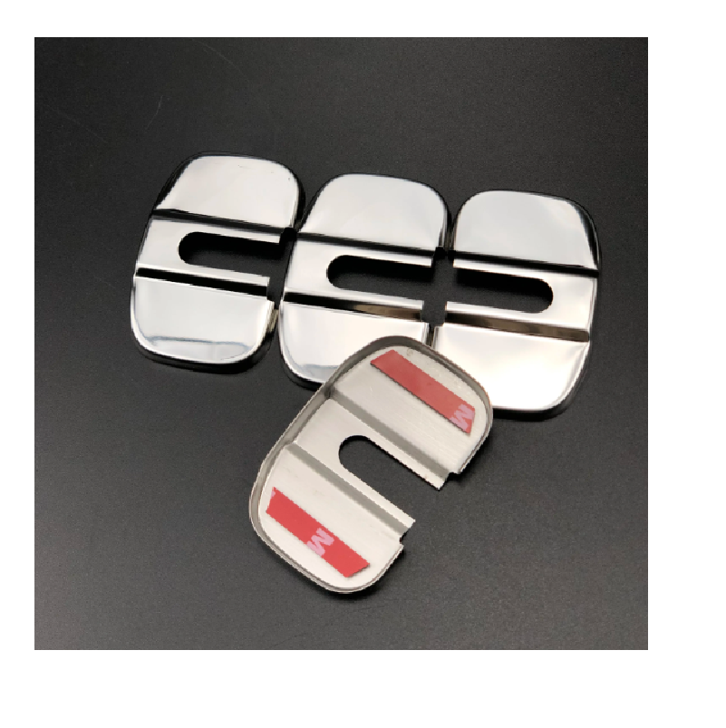 Tesla Model S, X Door Latch Protection Cover, 4-Piece Set, Stainless, 2012-2018