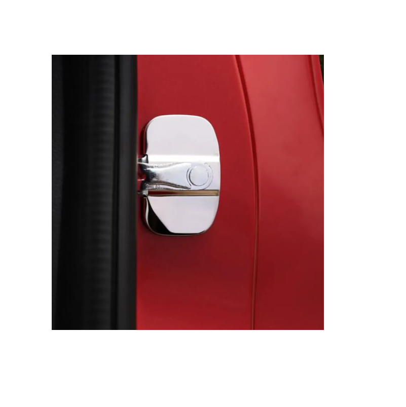 Tesla Model S, X Door Latch Protection Cover, 4-Piece Set, Stainless, 2012-2018