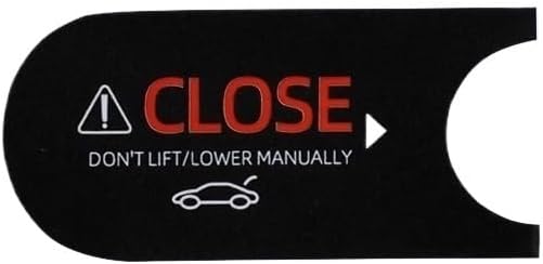 Tesla Model 3 Highland, Model Y Juniper Tailgate, Liftgate Trunk Warning, Close Reminder Sticker